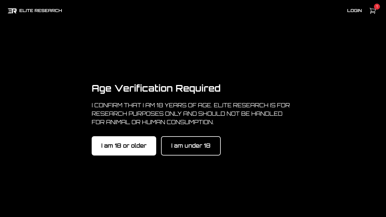 Screenshot of Elite Research website